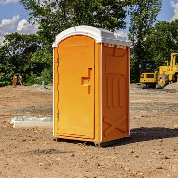 how often are the portable restrooms cleaned and serviced during a rental period in Barkhamsted